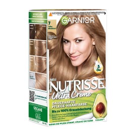 Garnier Creme Permanent Hair Colour with 3 Nourishing Oils, Nutrisse Toffee Medium Blonde 70, 1 Piece