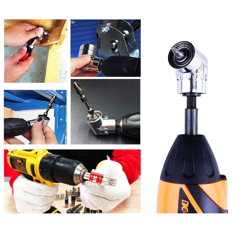 Right Angle Drill Attachment 105° Screwdriver Drill Bit Holder Extension