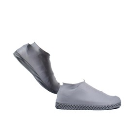 SUNGOOYUE 1 Pair Waterproof Silicone Shoe Cover Resuable Outdoor Rainproof Rain Shoe Covers for Men Women (Gray)