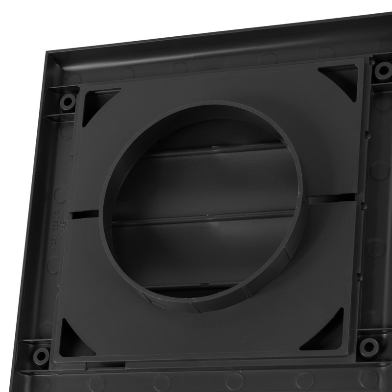 ECOPRO VENT Plastic 4in Black Dryer Vent Cover Exhaust Ventilation