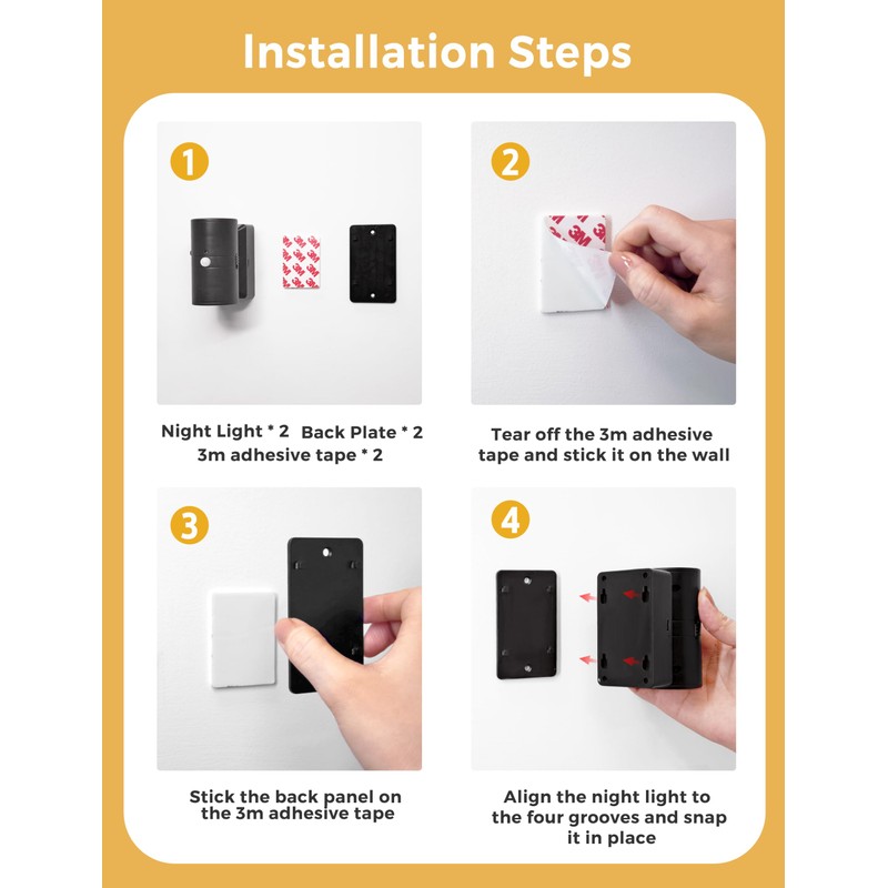 L LOHAS LED Motion Sensor Night Light, Rechargeable Night Light,