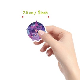 Witch Stickers (500 pcs), 10 Sheets Graphic Cartoon Aesthetics Decal Roll Self Adhesive Seals for Kids Girls Boys Teen Birthday Party Decoration Water Bottle Laptop Scrapbook Cards Envelope