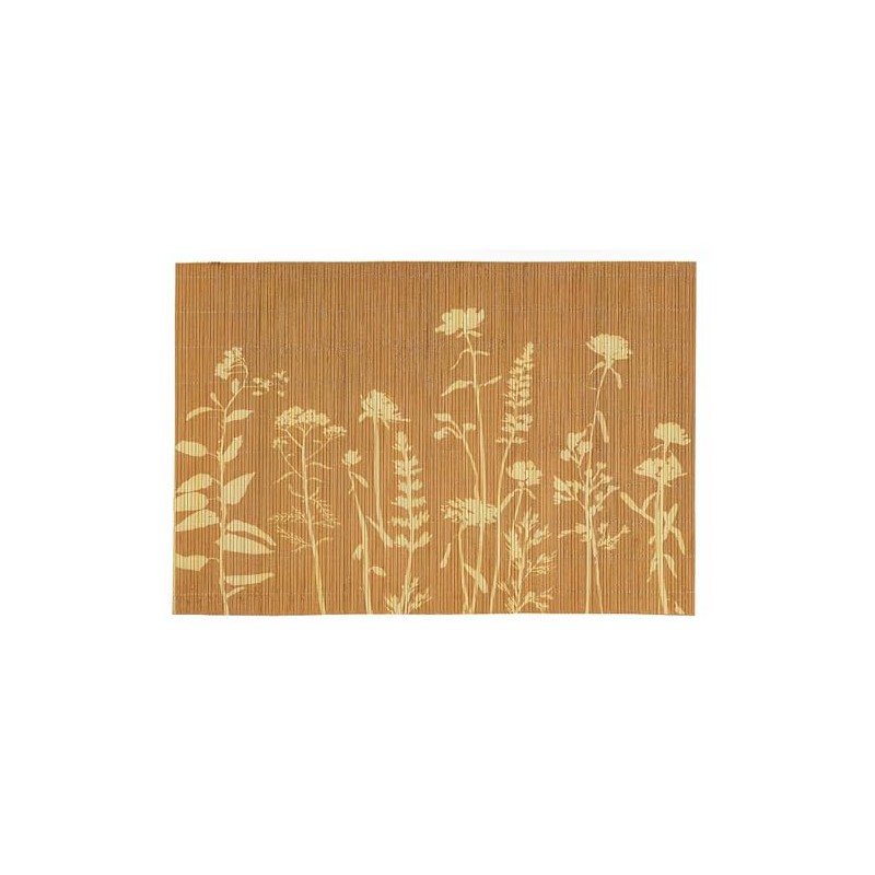 Macosa NO75183 Table Mats Set of 4 Bamboo Mustard Yellow,