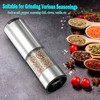 Electric Salt and Pepper Grinder Set Rechargeable Adjustable Coarseness Stainless