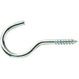 Merriway BH03582 (5 Pcs) Chrome Plated Unshouldered Cup Hooks, 38mm (1.1/2 inch) - Pack of 5 Pieces