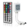 Aroidful RGB LED Strip Controller DC 12V-24V, 4-Pin 2-Port Controller