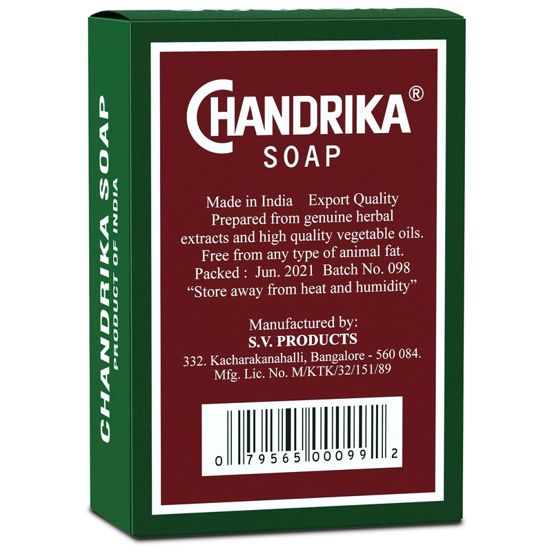Chandrika Birth and Body Yurvedic Bar Soap, Pack of 10