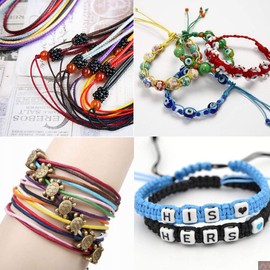 Waxed Cotton Cord, 25 Rolls Jewellery Band, Wax Cord, Cotton Cord for Jewellery Making, DIY Crafts, Friendship Bracelets, Children's Bracelets, Macrame Bracelets