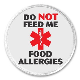 Do NOT Feed Me – Food Allergies 3" Sew On Patch Allergy Medical Alert Symbol