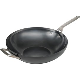 SAVEUR SELECTS NITRI-BLACK Carbon Steel 14-Inch Wok, Induction-ready, Voyage Series