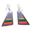 Peruvian Inca Multicolor Cuzco Manta Wool Handmade Earrings