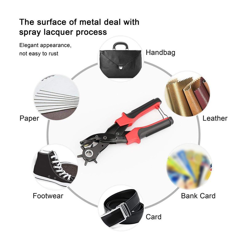 Leather Hole Punch Belt Hole Puncher Pliers Ruler Grinding Rod