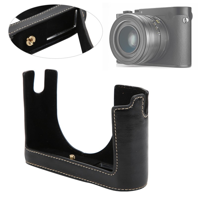 PU Leather Case Protective Half Body Cover Shell for Leica