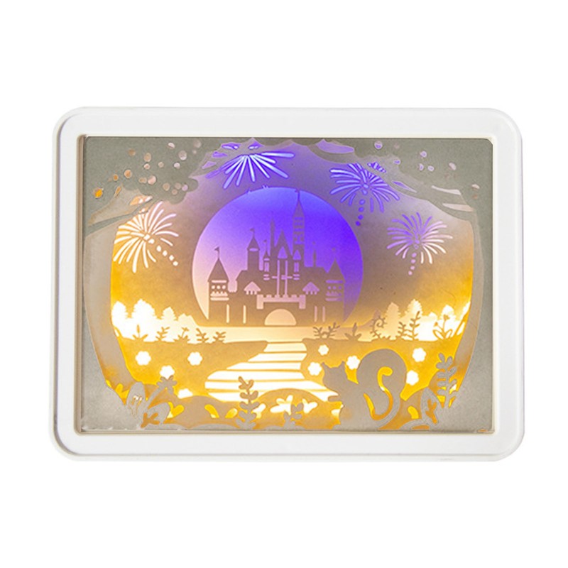 Papercut Light Box Soft Warm Light Romantic USB Battery Powered