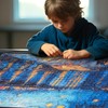 Premium Jigsaw Puzzle Mat Roll-Up Design Non-Crease Rubber Surface, Accommodates