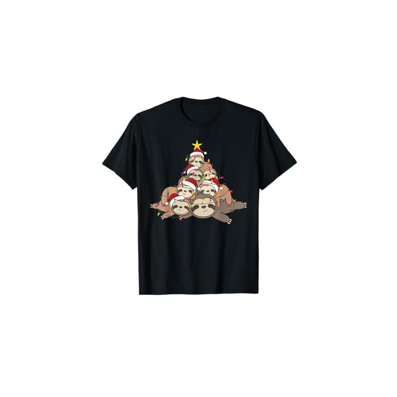 Sloth Christmas Tree Funny Animal Christmas Sloth T-Shirt