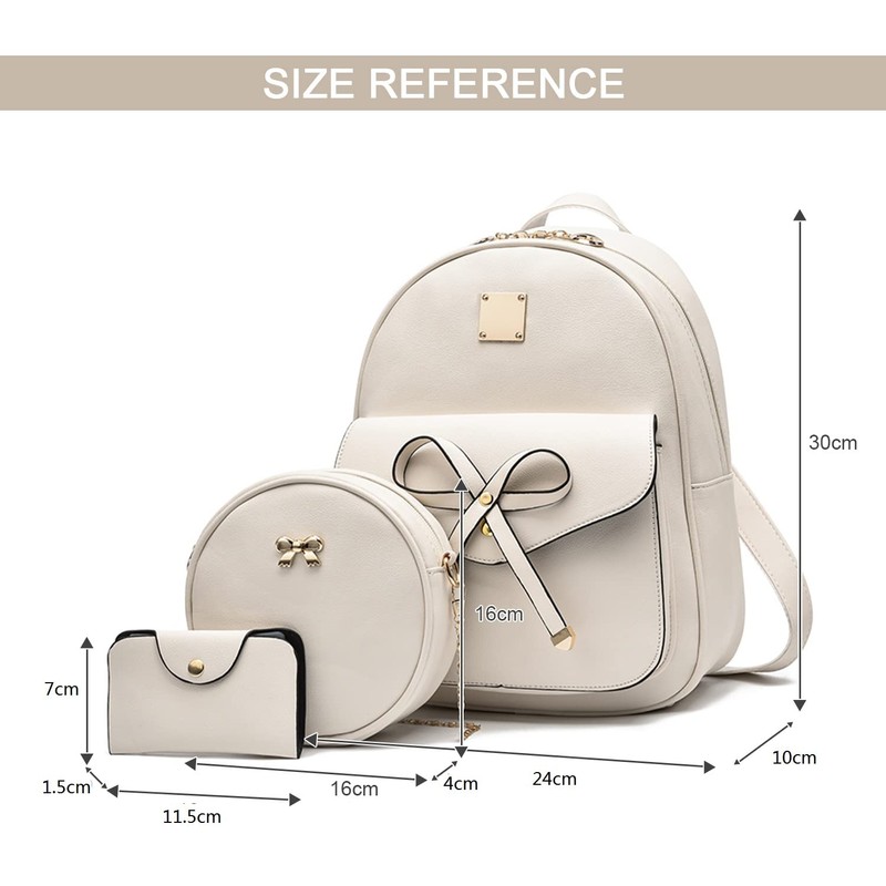 EVEOUT Women's Backpack PU Leather Casual Daypack for Travel School