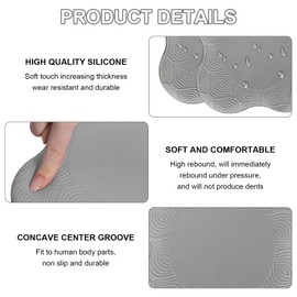 KYSUN 2 Pack Yoga Kneeling Pads, Yoga Cushion Knee Pad, Workout Kneeling Pad, Pilates Cushion for Knees, Non Slip Workout Kneeling Mat, Thick Sports Balance Pad for Hands Wrists Elbows (Grey)