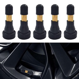 5PCS High-Pressure Car Tire Valve Stem, TR600HP Snap-in Tire Valves, Brass Rubber Tubeless Valves Fit for 0.453 inch 11.5mm Rim Holes and Most Pick-up, Heavy-Duty Vehicles