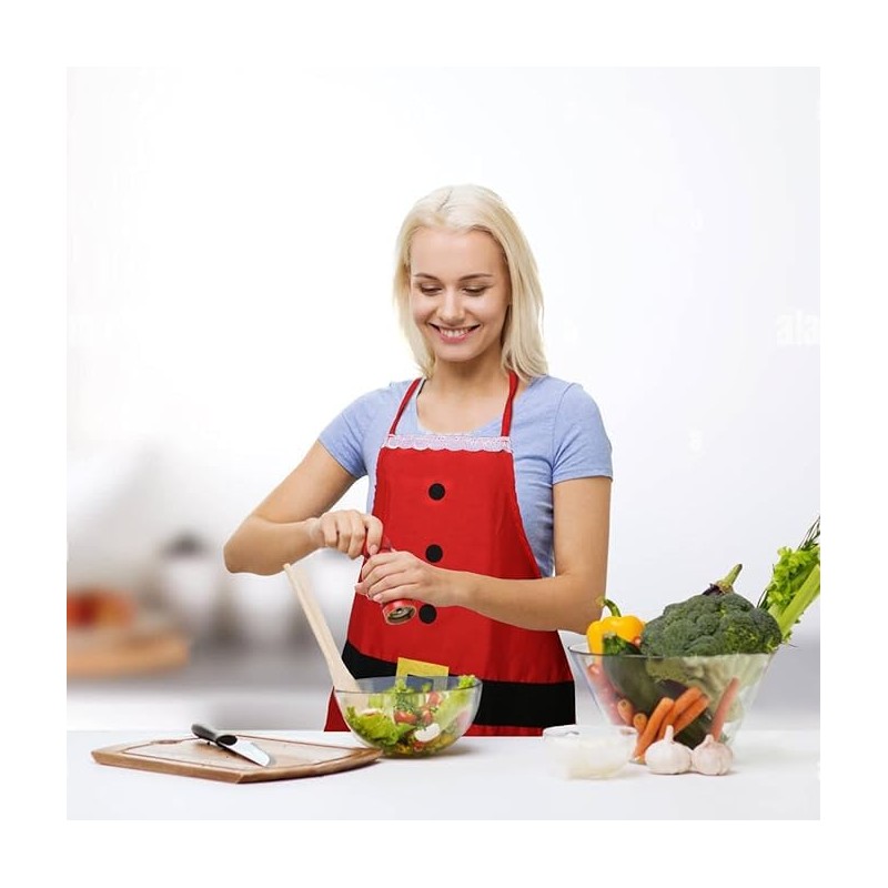 Uten Christmas Apron, Cooking Apron, Waterproof, for Cooking, BBQ, Kitchen