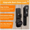 Toolzia Sliding Barn Door Lock - 3-Digit Combination Deadbolt