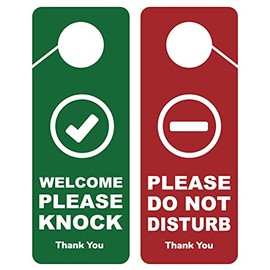 Business Design Do Not Disturb Door Hanger Sign, 2 Pack, Double Sided, Ideal for Offices, Online Meetings and Sessions, Online Classes, Home Offices