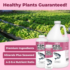 Fish Emulsion Fertilizer, Complete Fish Emulsion Plant Food, 1 Gallon (128 oz)