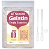ATNreuro Size 00 Empty Gelatin Capsules with 2 Micro Spoons