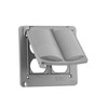 Sealproof Universal Weatherproof Nonmetallic 2-Gang Outlet Cover, UL Listed, Gray