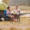 GARLLEN Folding Camping Table 176LBS Capacity, 4 Adjustable Height Roll-up