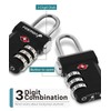 Fosmon TSA Accepted Luggage Locks, (4 Pack) Open Alert Indicator