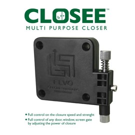 Lily's Home Automatic Door Closer - Sliding Screen Auto Door Closer. Storm, Gate, Windows and Cabinet Doors. Punch-Free and with Full Control on The Closure Speed and Strength. (2 Pack - Black)