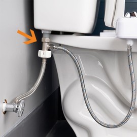 Bidet T Adapter, Brass 3 Way Tee Connector (7/8"x7/8"x3/8") with Gasket, Toilet Faucet Splitter for Bidet, RV & Home Shower Head Diverter Hose Fitting