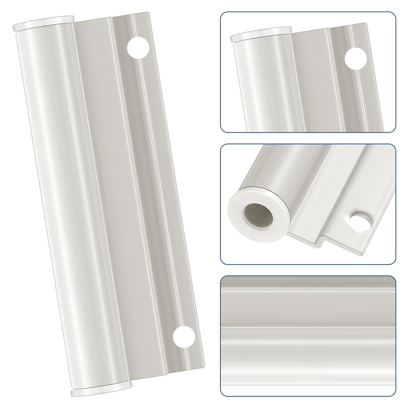 CroBlissful 4 Sets Hinge Leaf for Aluminum Doors - White