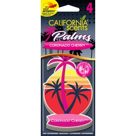 California Car Scents AC CS Ambientador Coche Palmera Papel 4UDS FRESA