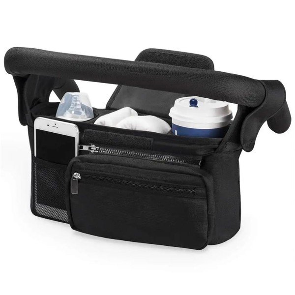 GajetNest Universal Stroller Organizer with Insulated Cup Holder Detachable Phone
