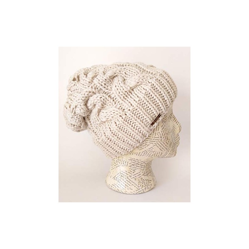 Frost Warm Chunky Soft Slouchy Beanie Cable Knit Skully Hat