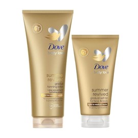 Derma Spa Body Lotion Summer Revived Fair to Medium, 200ml with Dove Derma Spa Face Cream Summer Revived Fair to Medium, 75ml, 2 Piece Set