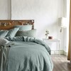 Cushion Cover Washed Cotton Gauze Tenderness Celadon Blue 50 x