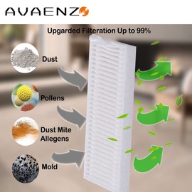 Tipdiy G90 Replacement Parts for A1 S1 VIPSUN Z1 Betboyles V75S ROPVACNIC Robot Vacuum Accessories 6 Side Brush 6 Filter