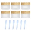Felimoa Refill Jar, Matte Clear Cream Jar with Spatula Included,