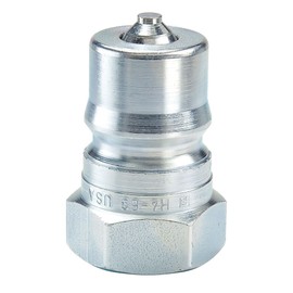 Parker Hannifin H2-63 Series 60 Steel Multi-Purpose Quick Nipple with Female Pipe Thread, ISO 7241 Series B Interchange, 1/4" Body Size, 1/4"-18 NPTF Thread, 1.54" Length