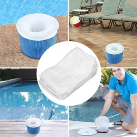 20pcs Pool Skimmer Socks, Summer Disposable Stretchable Pool Filter Saver Socks for Swimming Pool Spa, Pool Fine Mesh Leaves Pollen Catcher Debris Pre Filter Scum Sock