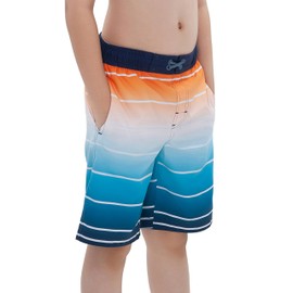 Rokka&Rolla Boys' Swim Trunks UPF 50+ Quick Dry Bathing Suit Swimwear Beach Shorts with Mesh Lining