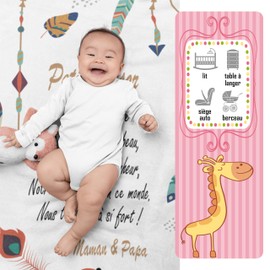 Zinello Design Extra Soft Microfibre Fleece Baby Blanket 120 x 75 cm with Love Message - Birth Blanket for Babies, Girls or Boys with Gift Box (My Little Treasure)