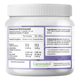 Mw Lab Myo Inositol Y D-chiro Inositol 130g En Polvo Proporcin 401 Caronositol 30 porciones de 4.1g cu                                                