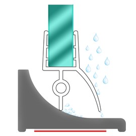 Zehiels 67Inch Shower Threshold Water Dam, Self-Adhesive Silicone Shower Barrier Water Stopper Shower Door Bottom Seal Strip Shower Splash Guard for Bathroom Kitchen Bathtub