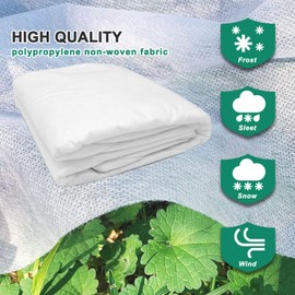 aushucu 10ft x 30ft Plant Covers Freeze Protection 0.9oz/yd² Garden Fabric Floating Row Cover for Winter Plant Blanket Frost Cloth Plant for Outdoor Plants Vegetables, Insect Protection…