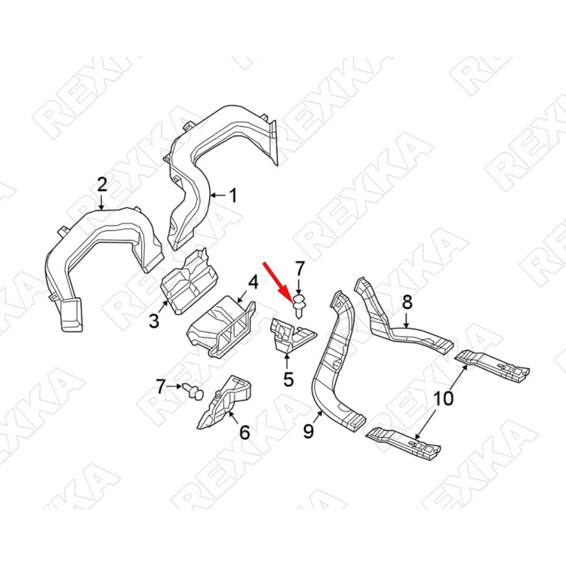 Rexka 25pcs Upper Center Pillar Moulding Body Panel Trim Panel