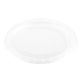 Restaurantware LIDS ONLY: Basic Nature Sauce Cup Lids 2000 Plastic Condiment Cup Lids - Compatible With Portion Cup Lids Disposable Clear PLA Plastic Portion Cup Lids For Takeaway Orders